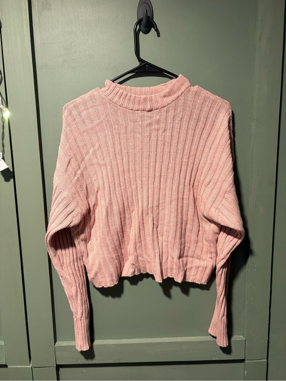 American Eagle Outfitters Ribbed Mock Neck Sweater - Dusty Pink